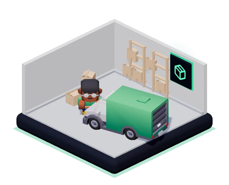 Miniatura 3D: Comercio y distribución